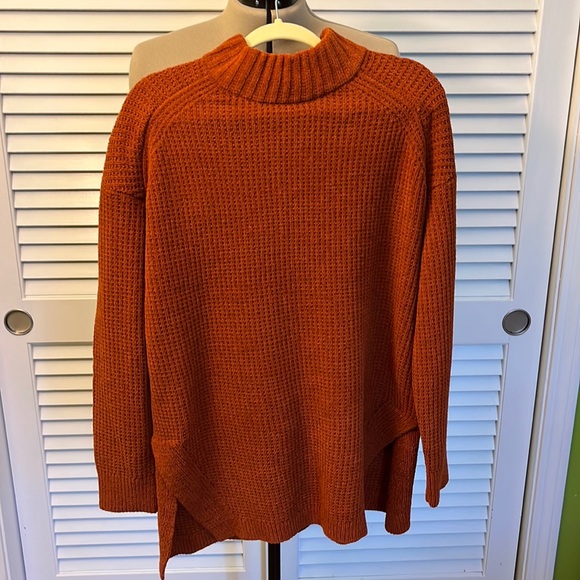 Sweaters | Rust Mock Turtleneck Sweater 